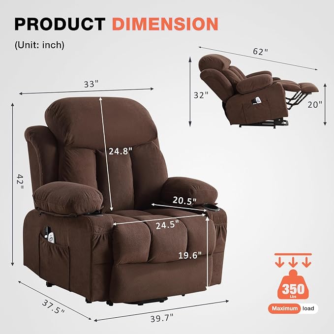 MAHOMICO Power Lift Recliner Chair