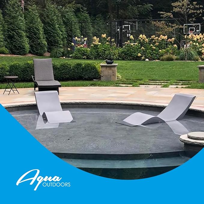 Aqua Outdoors - in-Pool Chaise Lounger - Inside Pool & Sun Shelf Lounge Chair -