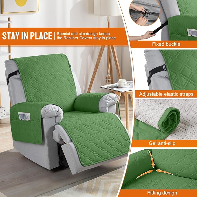 VANSOFY 100% Waterproof Recliner Chair Covers, Recliner Cover Non-Slip Dog