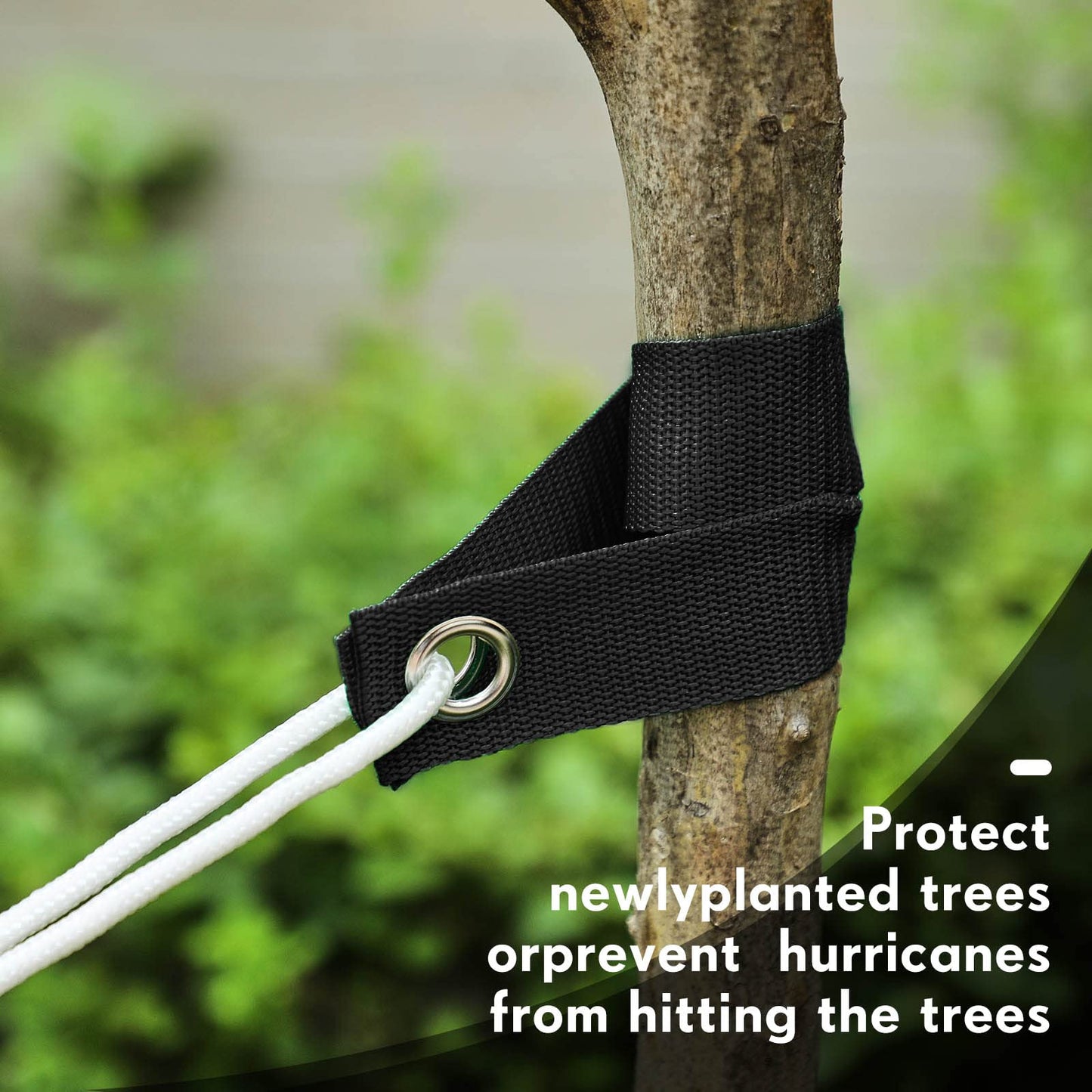 32 Pieces 15.74 Inches Tree Straps for Staking with Grommet Heavy Duty Tree and Plant Supports Stakes for Guying Staking Newly Planted Sapling Straight and Hurricane Protection (Black)