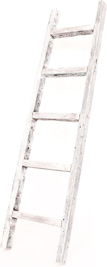 BARNWOODUSA Rustic Decorative Ladder