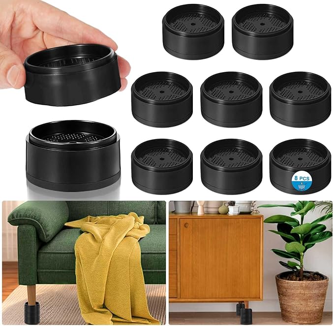Bed Risers 1 inch, 2 inch, 3 inch, 4 inch Heavy Duty, Adjustable Furniture Riser