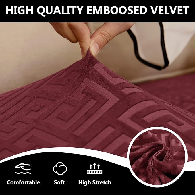 UNBBRRL 10 Pieces Stretch Sofa Cushion Covers