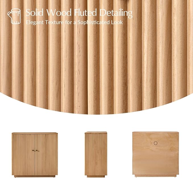 HULALA HOME Solid Wood Sideboard Buffet Cabinet