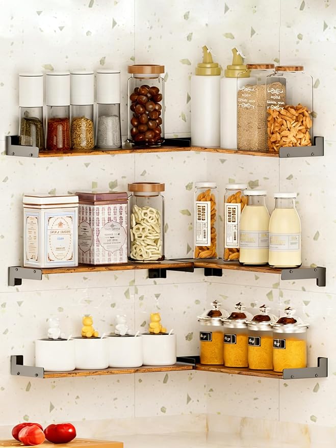 Floating Shelves for Wall, Shelves for Decor Storage Set of 6, Wall Mounted