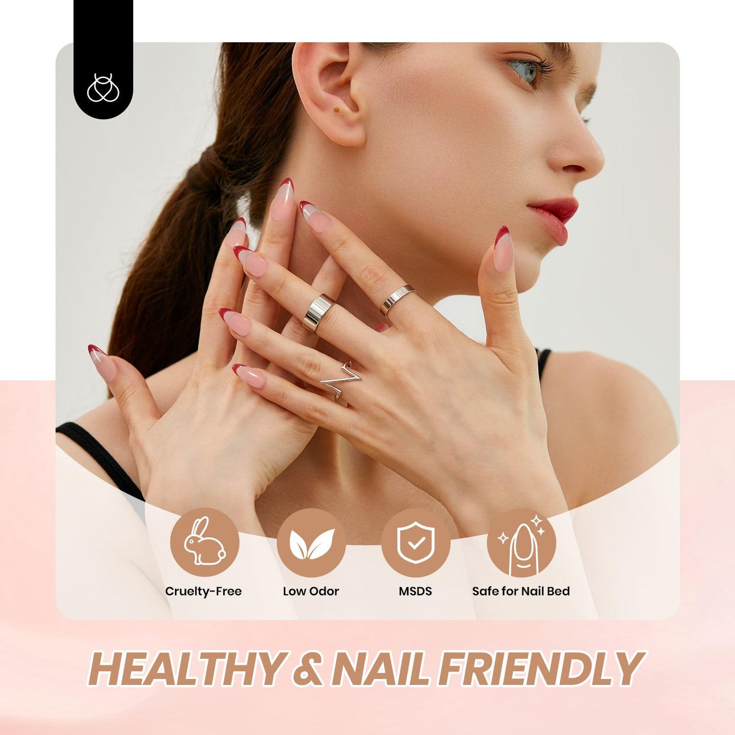 Beetles Jelly Gel Nail Polish Set, 6 Colors Milky White Nude Pink Brown Sheer Gel Polish Kit Nail Concealer Translucent Effect Soak Off Uv French Nail Art Gift for Women Ultimate Monochrome Collection