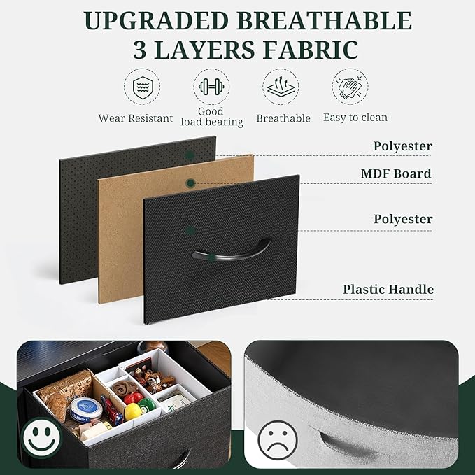 9-Drawer Dresser for Bedroom, Anti-Tip Tall Storage Organizer Chest of Drawers