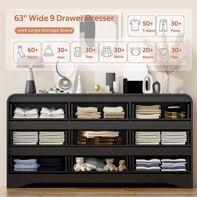 9 Drawer Dresser and Nightstand Sets