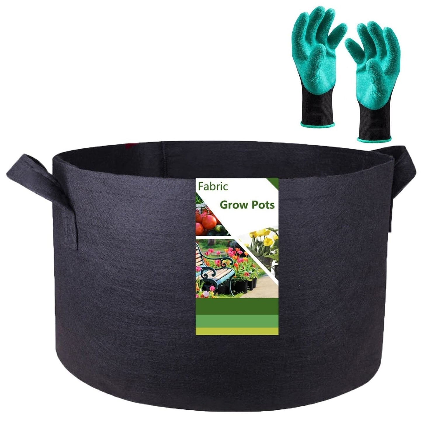 200 Gallon Big Raised Garden Bed Bag (50x24 inch) Large Plant Grow Bag for Tomato,Potato Planter,Herbs Veggies Planter,Flower Bed,Plant Container,Yard Waste,Lawn Debris,Leaf Bag with Gardening Gloves
