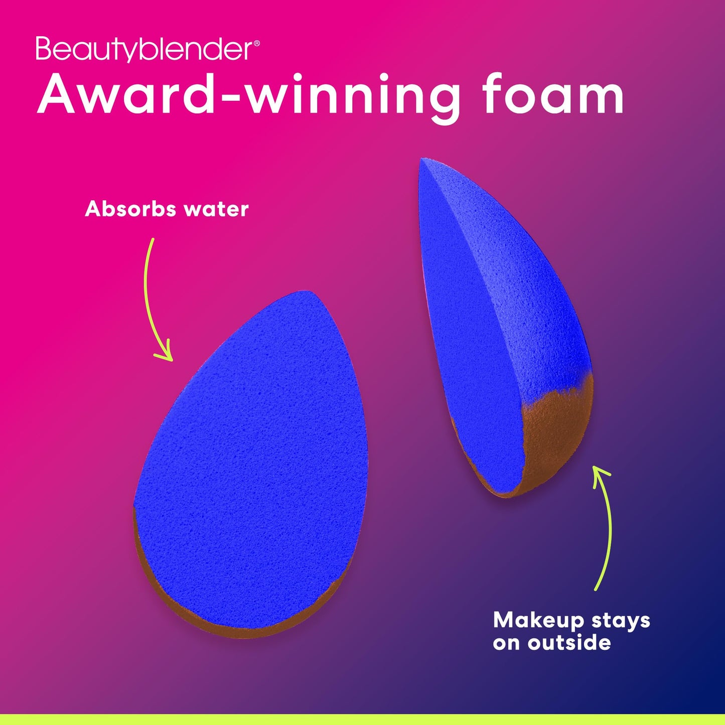 Beautyblender® | Bubble Blender Makeup Sponge | Blend Liquid Foundations, Powders and Creams | Streak Free Application | Vegan, Cruelty Free | Made in USA