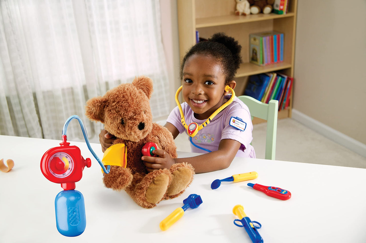 Learning Resources Pretend & Play Doctor Set Blue - Medical Kit for Kids, Role Play, Toddler Toys, Social Skills, Language Skills, Fine Motor, Birthday Gift for Boys and Girls