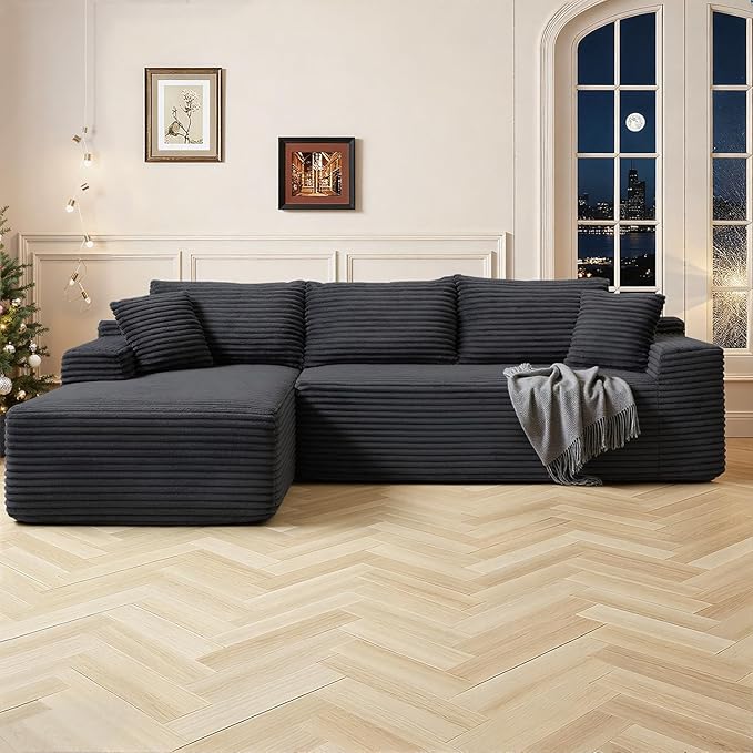 108 Inch Cloud Sectional Couch, Modern Modular Sectional Sofa