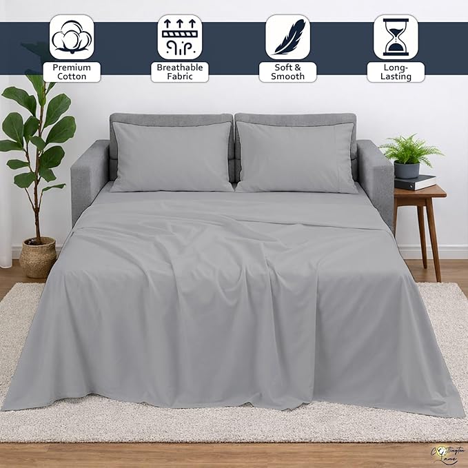 Cottington Lane Sleeper Sofa Sheets Full Size, 4 Piece Premium Quality 100%