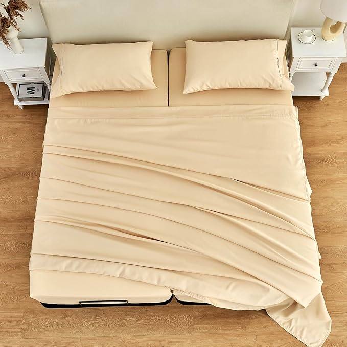 Kingnex Split California King Sheets Set