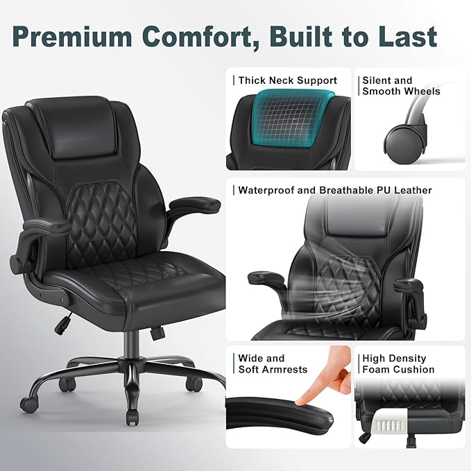 AnyGod Executive Office Chair, Comfy Ergonomic Computer Desk Chairs
