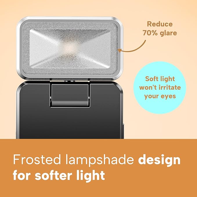 86lux Book Light, Rechargeable Reading Lights for Books in Bed, Ultralight Clip-on LED Bookmark Lamp with 3 Amber Colors & Stepless Dimming for Night Reading for Book Lovers, Kids, Papaya Orange