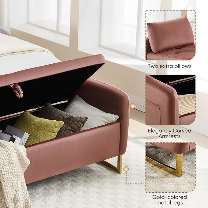 65" End of Bed Storage Bench, Modern Storage Benches