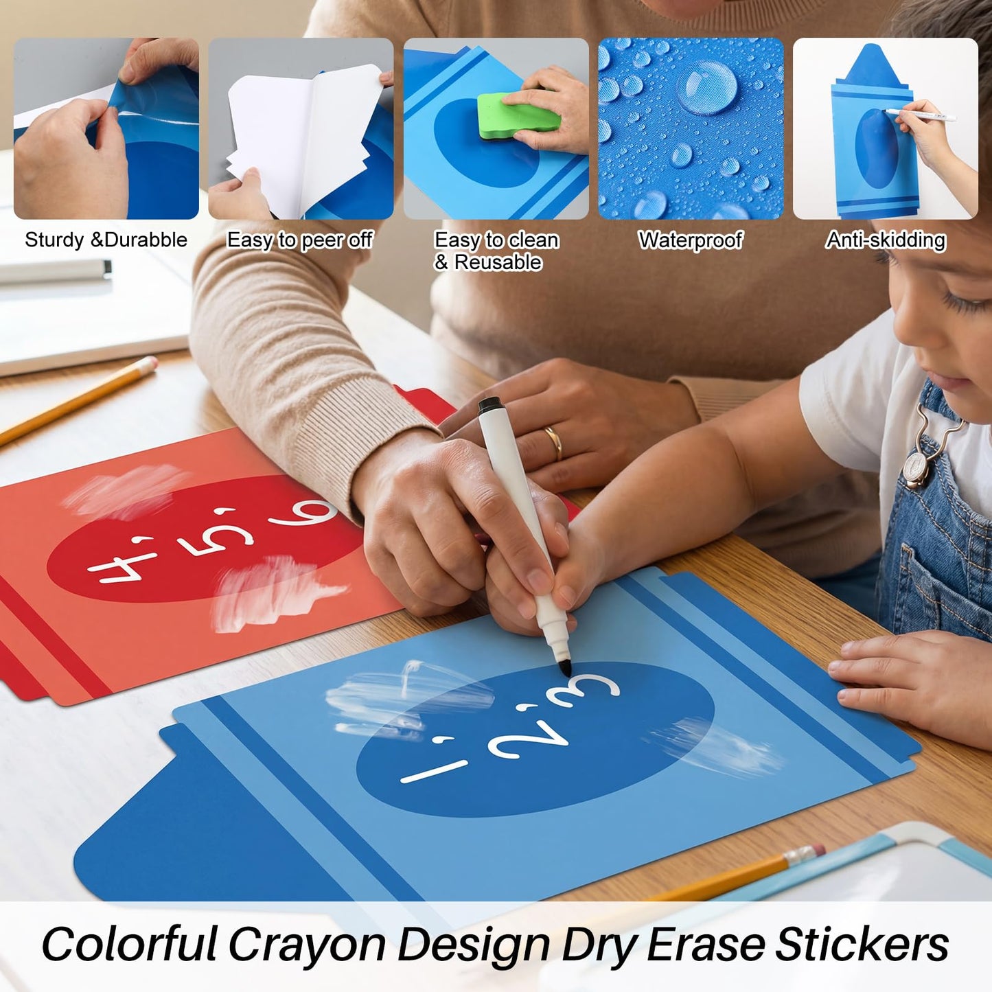 Lincia 12 Pcs Large 12''Table Dots Dry Erase Dots for Classroom Table Crayon Dry Erase Sticker for Whiteboard Wall Teachers Small Group Classroom Must Haves Removable School Essential Supplies