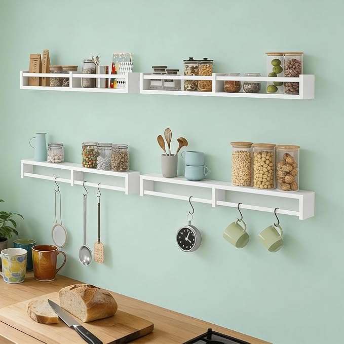 Fixwal Nursery Book Shelves, 32 Inch Floating Bookshelves