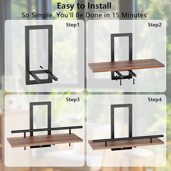 Sbosbo Floating Shelves for Wall, Plant Shelf Indoor, Wall Planters for Indoor