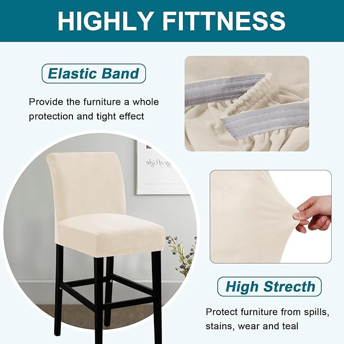 Turquoize Bar Stool Covers 4 Pack Bar Stool Covers