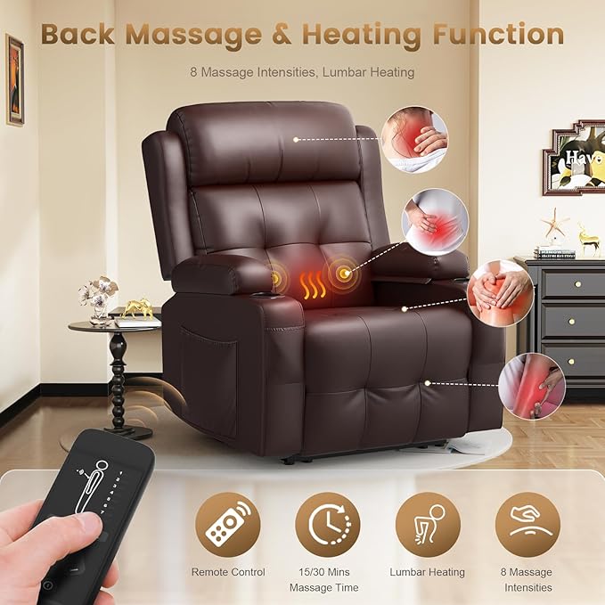 Recliner Sofa Set, Home Theater Seating Wall Hugger Recliners