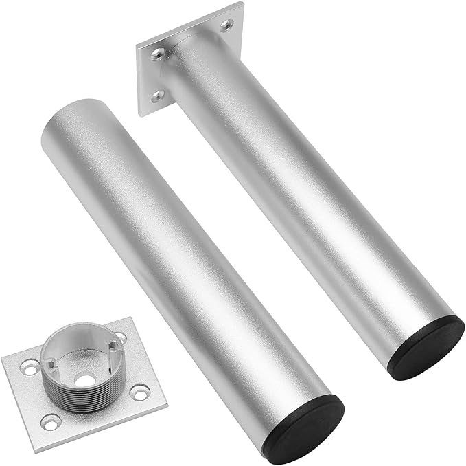 Set of 4 Furniture Legs 7.87 Inch, Adjustable Aluminum Alloy Cabinet Legs