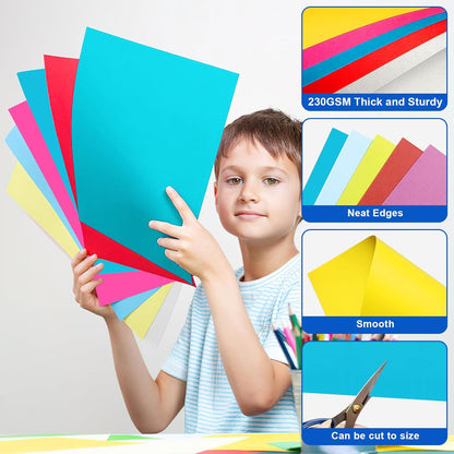30 Pcs Poster Board Colorful Paper 12x18, ROOKEA Vision Boards Bulk Blank Graphic Display Posterboard Card Paper for Kids School Classroom Arts Craft Projects Drawing Scrapbooking