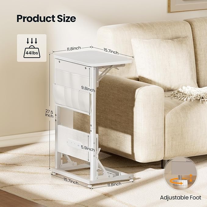 HLDIRECT C Shaped End Table