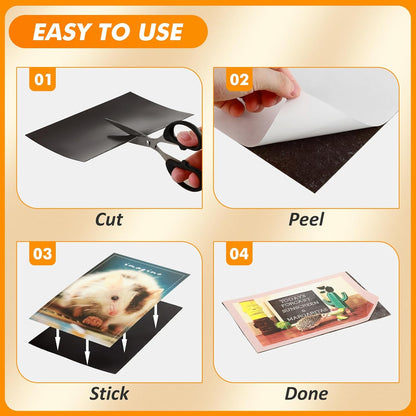 Magnetic Sheets with Adhesive Backing 2 x 3.5 Inch, 200 Packs Business Card Magnets Peel and Stick, Business Cards Customizable, Adhesive Magnetic Sheets, Custom Business Cards Personalized