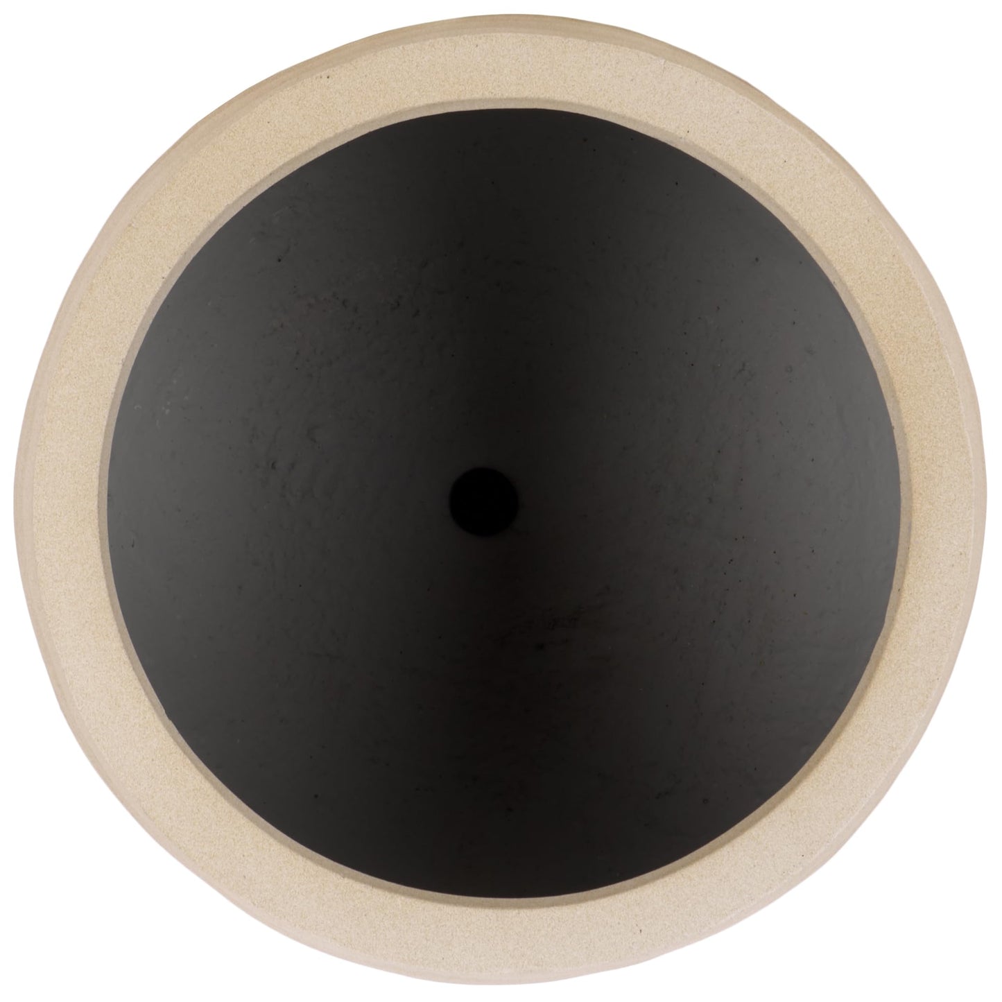SAFAVIEH Outdoor Patio Furniture Collection - Marta Beige Ficonstone Planter Pot, Modern Round Plant Container, Fully Assembled (PAT1542B)