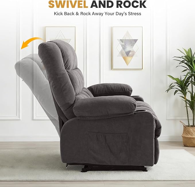 BOSMILLER Reclining Sofa with Cup Holders