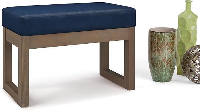 SIMPLIHOME Milltown Small Ottoman Bench