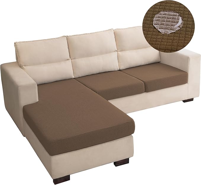 Water Repellent L Shaped Couch Covers 3 Pieces Sofa Seat Cushion Slipcovers
