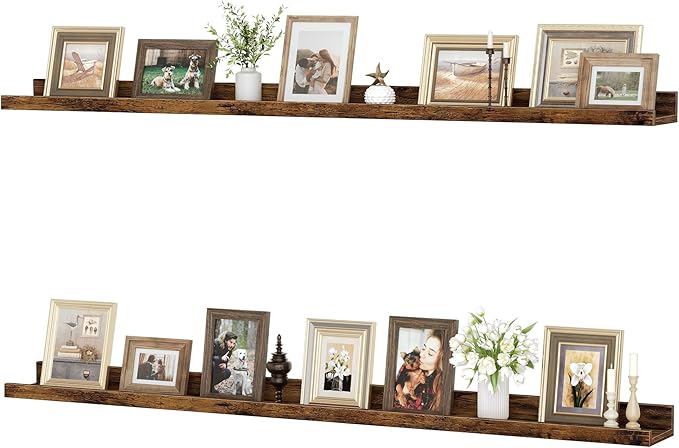 Floating Shelves for Wall, 48 inch Wood Floating Shelves Set of 2, Picture