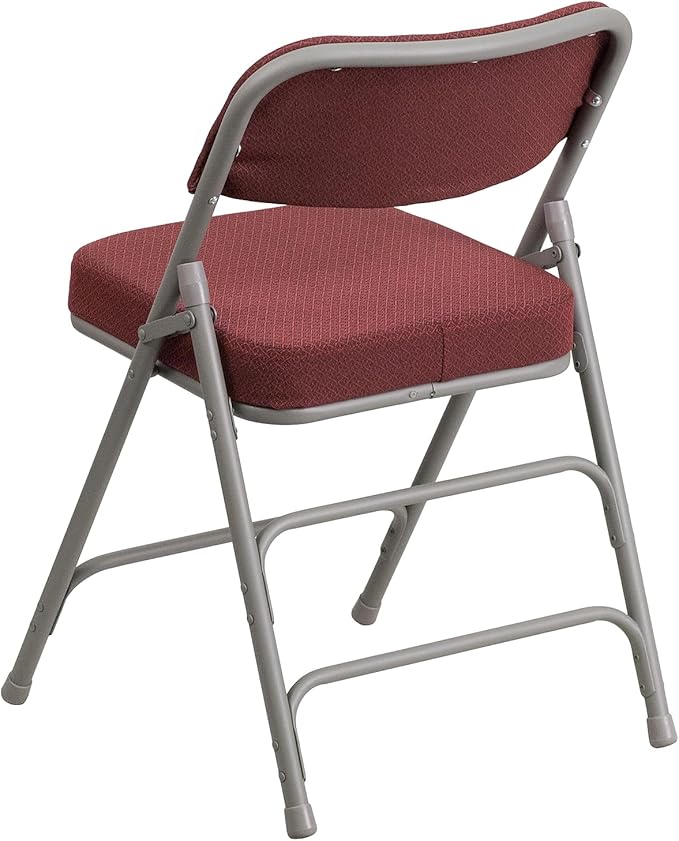 Flash Furniture 4 Pack HERCULES Series Premium Curved Triple Braced & Double