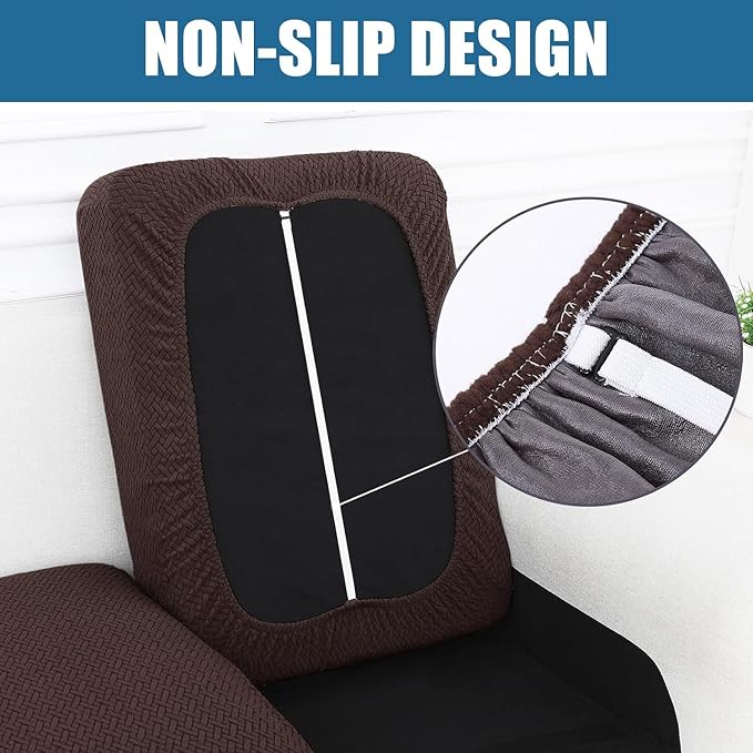 Smiry Waterproof Couch Cushion Covers, Stretch Jacquard Thick Sofa Cushion