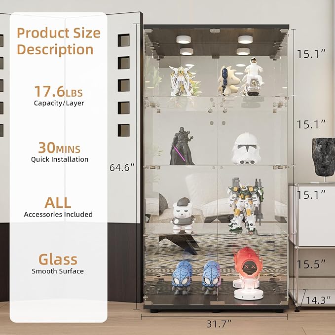 Beauty4U Glass Display Cabinet