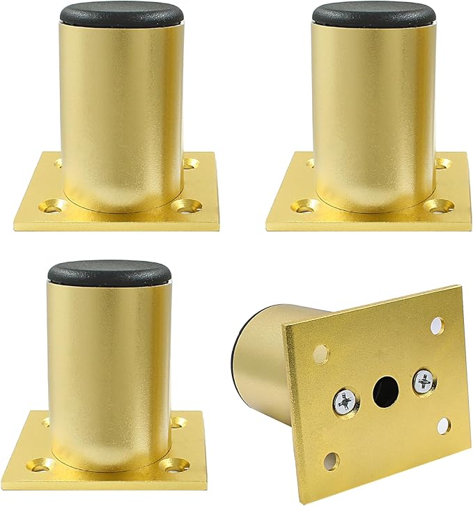 Set of 4 Aluminum Alloy Furniture Legs 2.36 Inch Height, 1.5 Inch Diameter