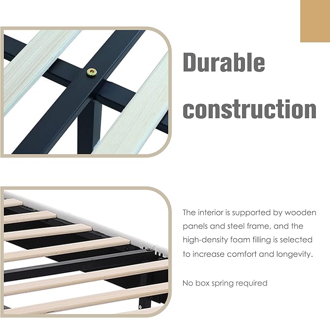 AGARTT Upholstered Platform Bed Frame Full Size