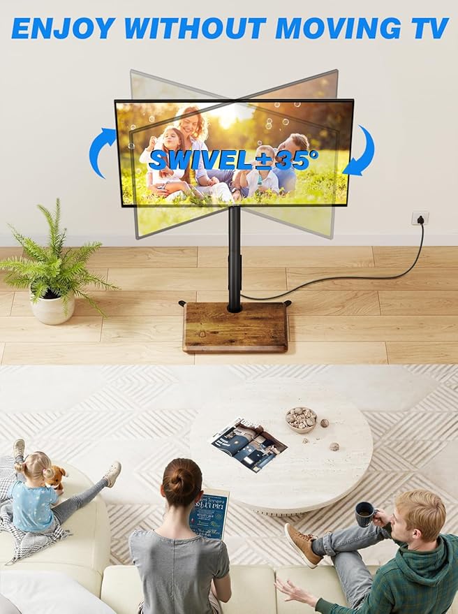 Rfiver Swivel Floor TV Stand