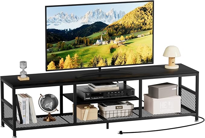 VECELO TV Stand with Power Outlets