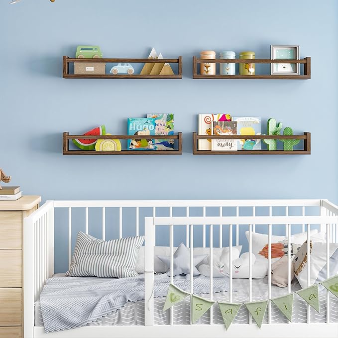 Fixwal Nursery Book Shelves, 23.6 Inch Floating Bookshelves