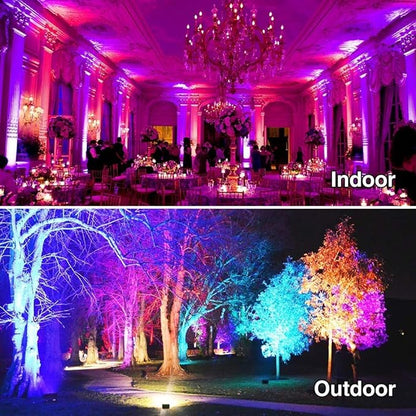 MELPO Led Flood Light 400W Equivalent, RGBW Led Outdoor Lights Colored Floodlight with Remote,40W