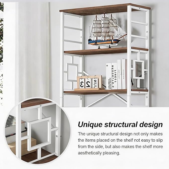 HOMISSUE Bookcase, 7-Tier Tall Bookshelf Metal Bookcase and Bookshelves