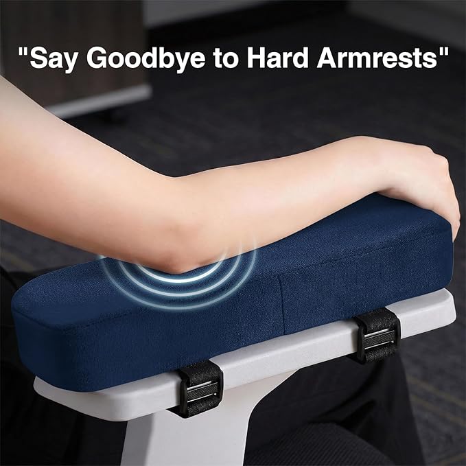 Smiry Ergonomic Office Chair Armrest Pads, Memory Foam Arm Rest Covers