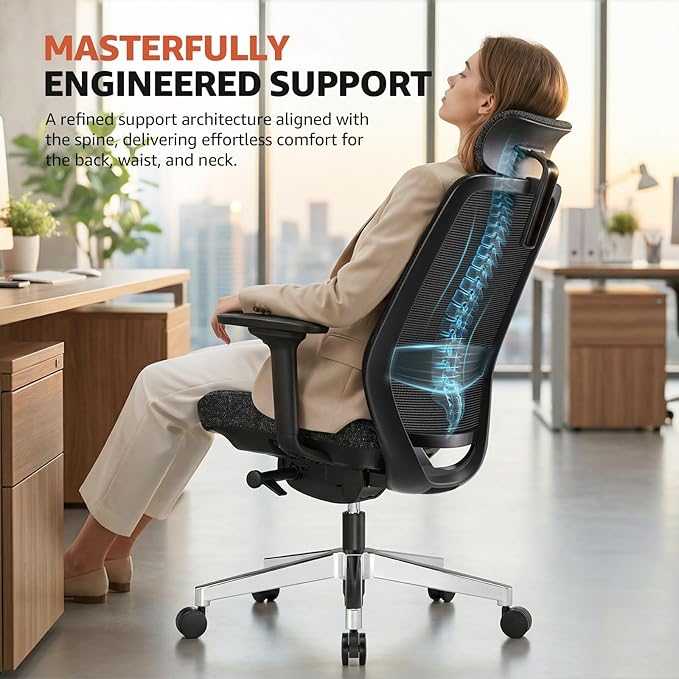 ErgoSift M2 Office Chair Ergonomic Desk Chair High-Back Mesh Desk Chair