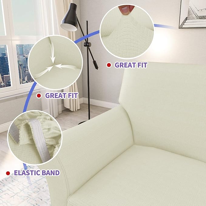 ZNSAYOTX 2 Piece Chair Covers for Living Room
