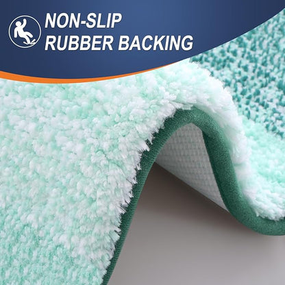 OLANLY Small Bathroom Rugs Mat 24x16, Extra Soft Absorbent Microfiber Bath Rugs, Rubber Backing, Quick Dry, Washable Bath Mats for Bathroom, Tub and Shower, Home Decor Accessories, Blackish Green