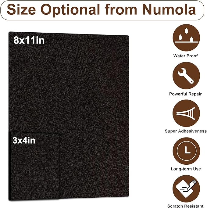 Numola Leather Repair Patch 3×4 inch Self-Adhesive Leather Repair Tape